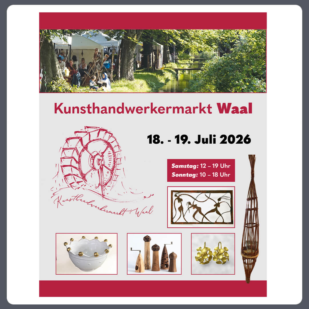 07-18.+19.07.2026 Kunsthandwerkermarkt Waal